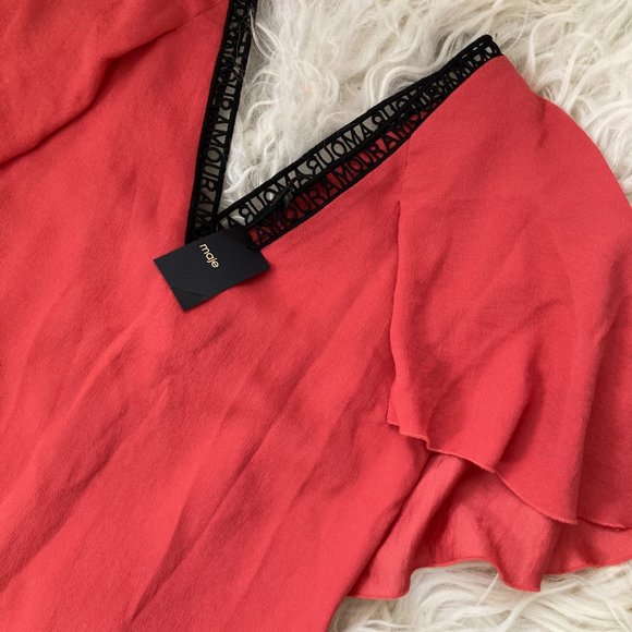 MAJE V-Neck Mini Dress - Picture 7 of 15